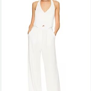 NWOT Amanda Uprichard x REVOLVE Ethan Jumpsuit in White Size: Small